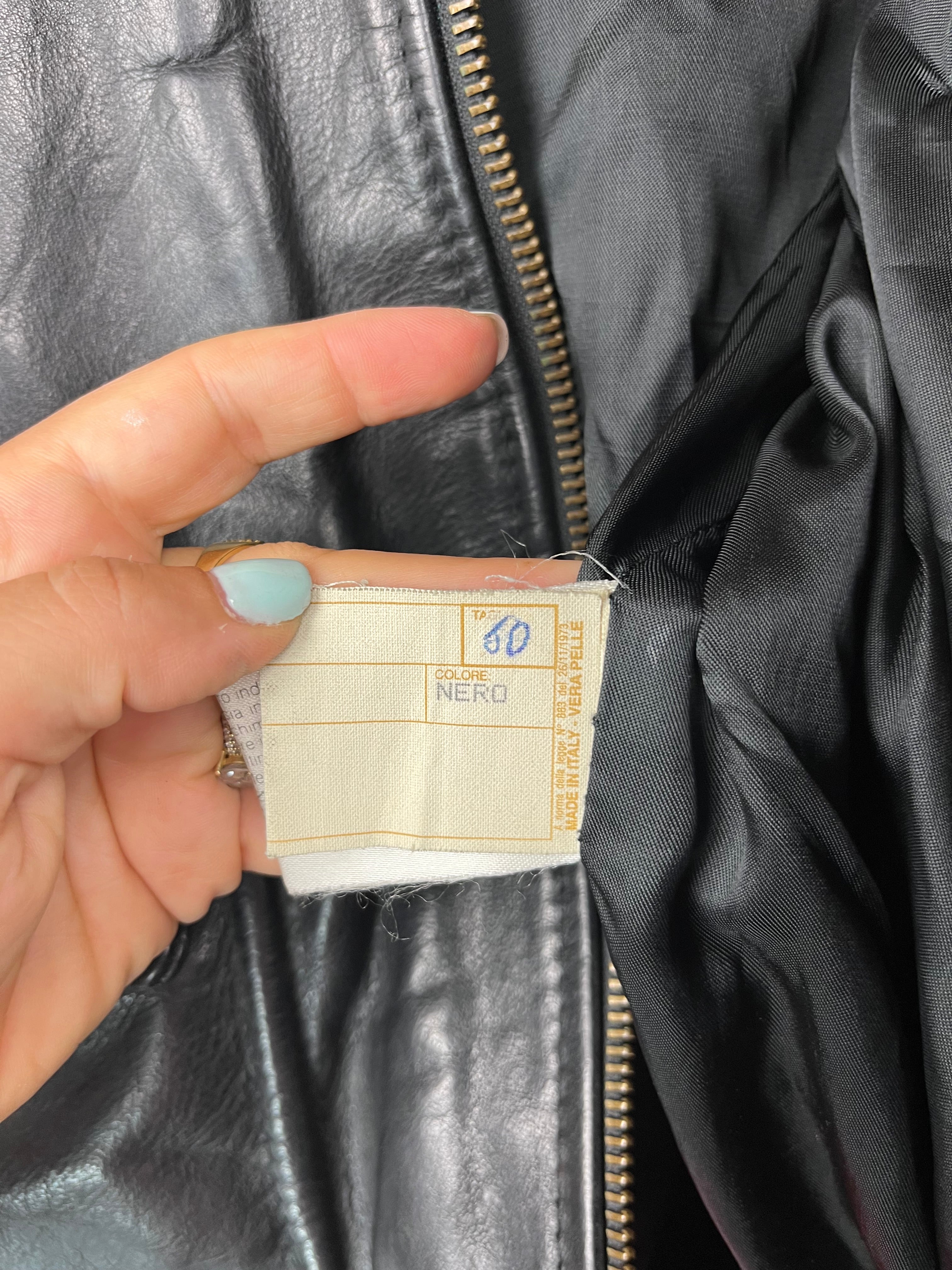 Skott Vintage Leather Bomber Jacket in Pelle di Vitello – Made in Italy