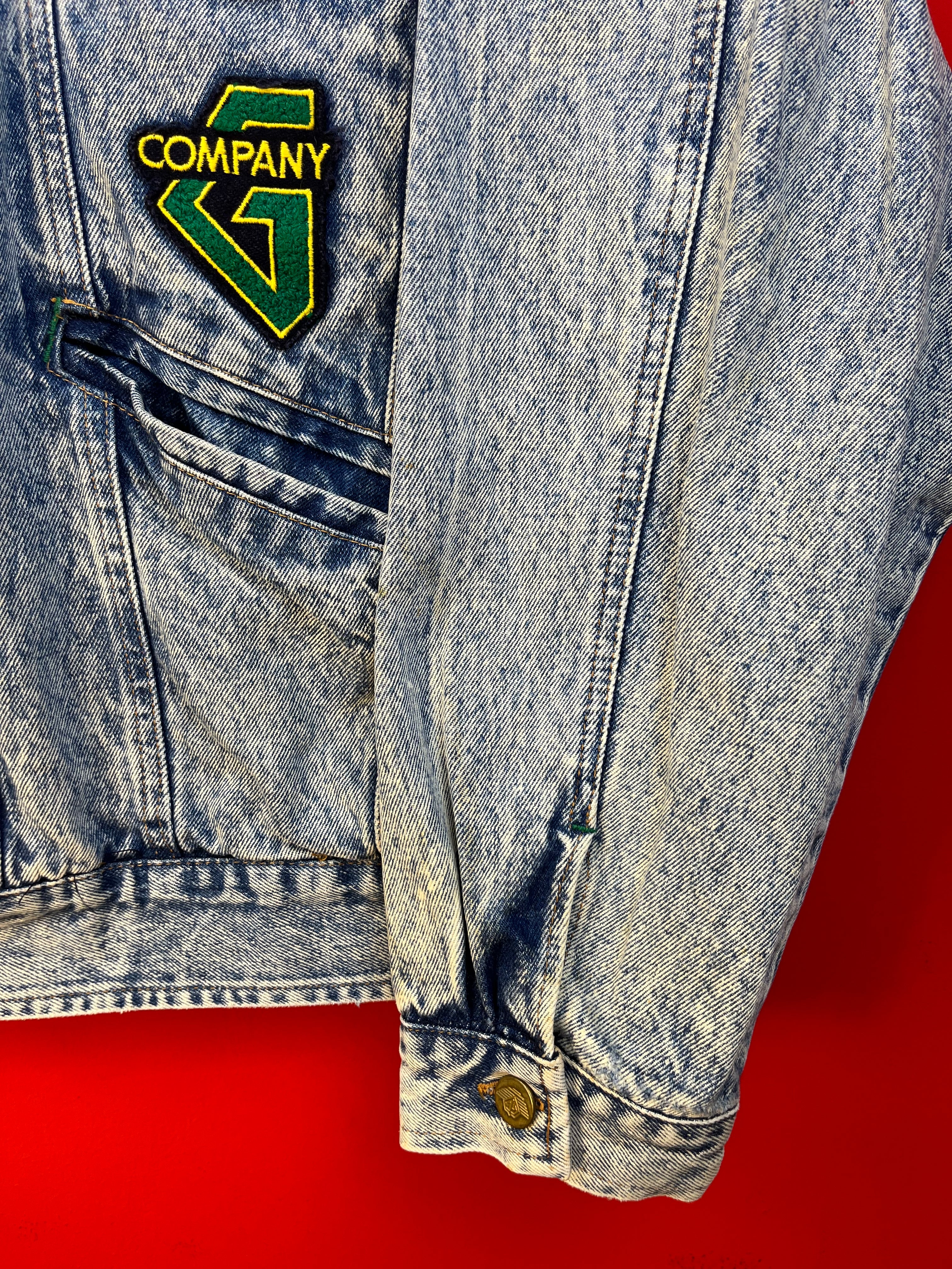 Vintage Acid Wash Denim Jacket Made in Italy