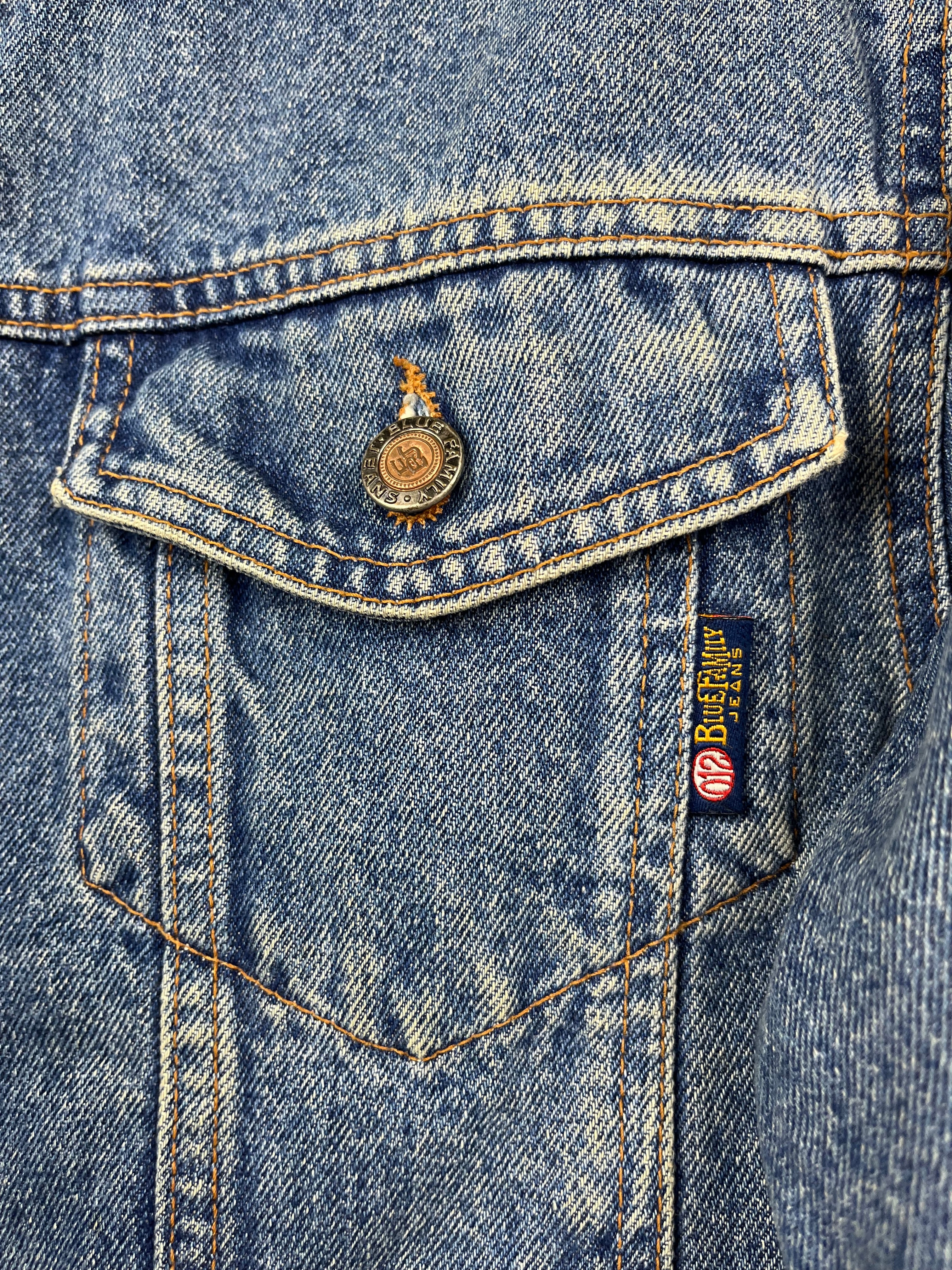 Vintage Benetton Denim Jacket – Blue Family Jeans Made in Italy