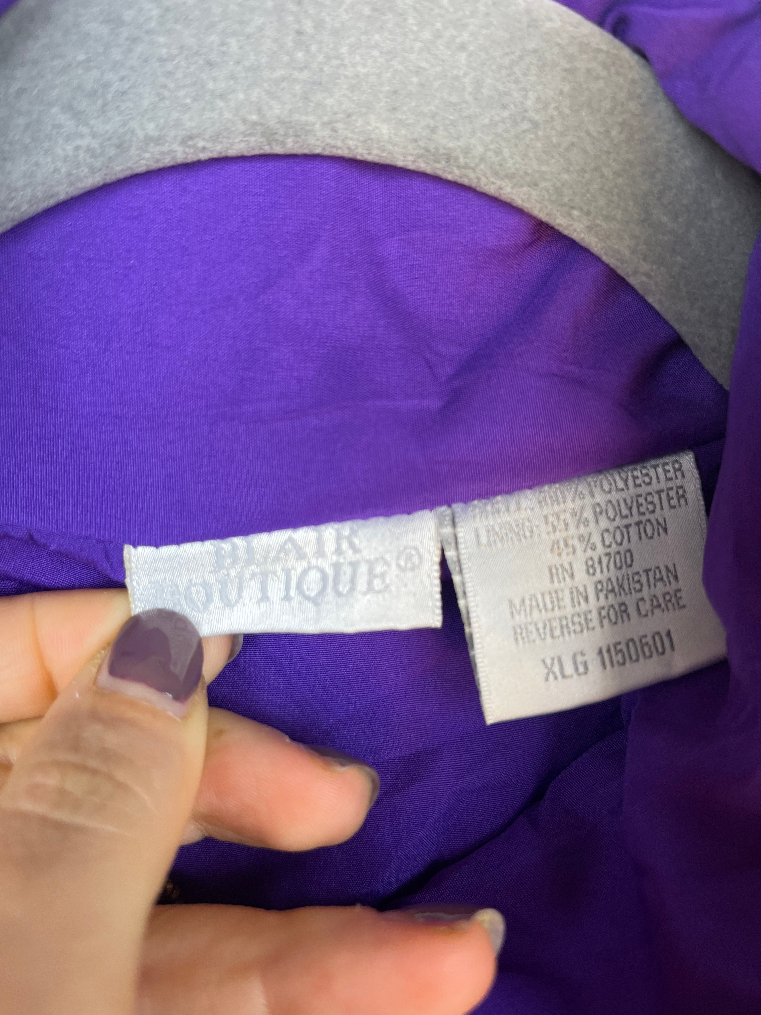 Vintage Purple Studded Jacket 90s