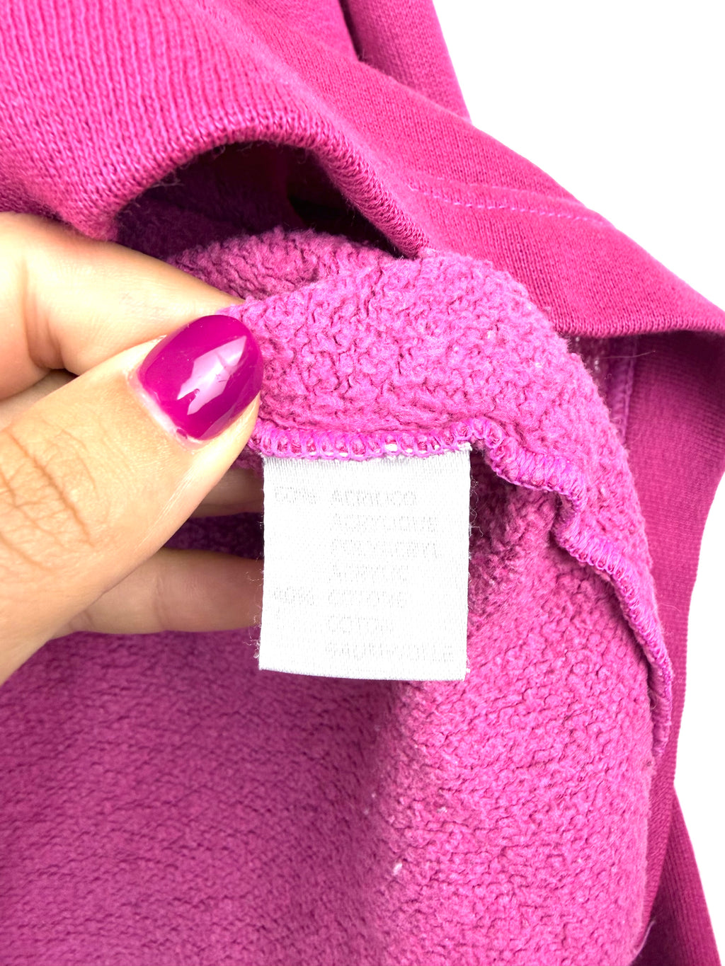 Felpa vintage Snoopy mezza zip fucsia