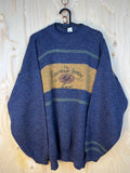 Vintage Blue Oversized Wool Blend Knit Sweater