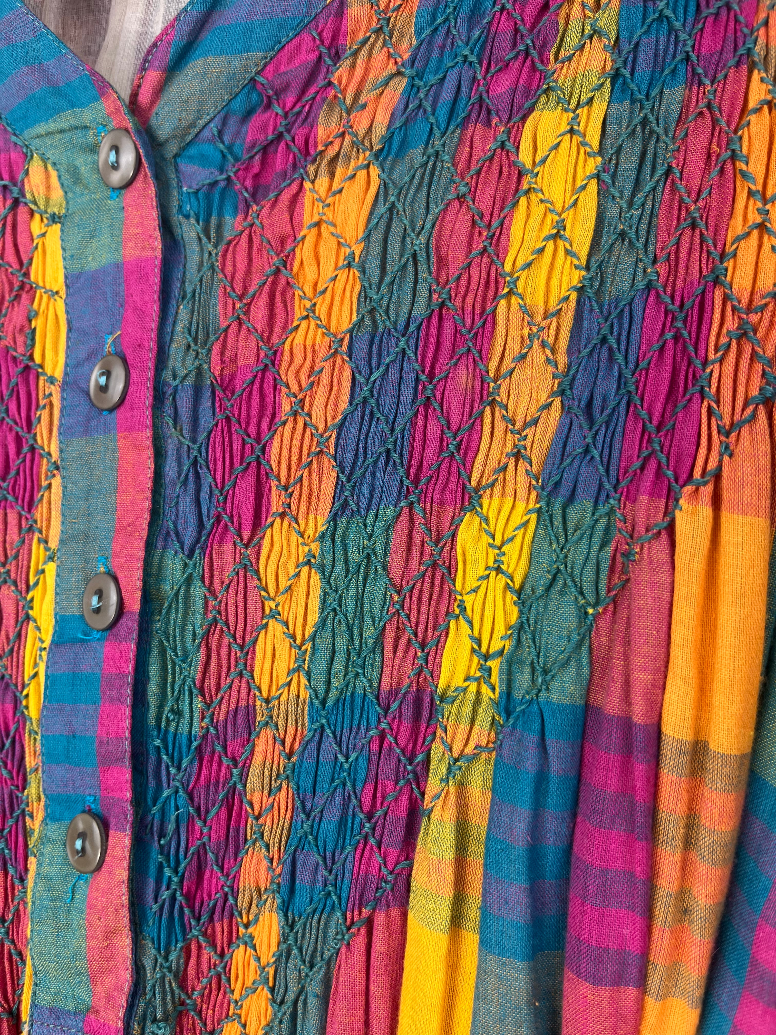Abito Vintage Made in Italy Multicolor in Cotone