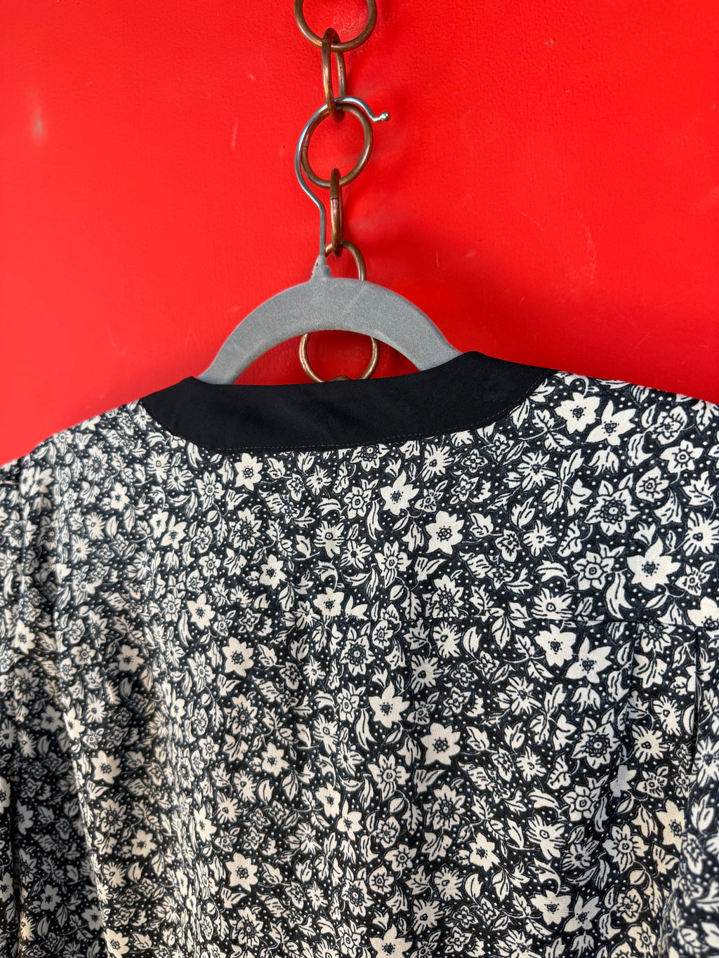 Vintage Floral Puff Sleeve Jacket