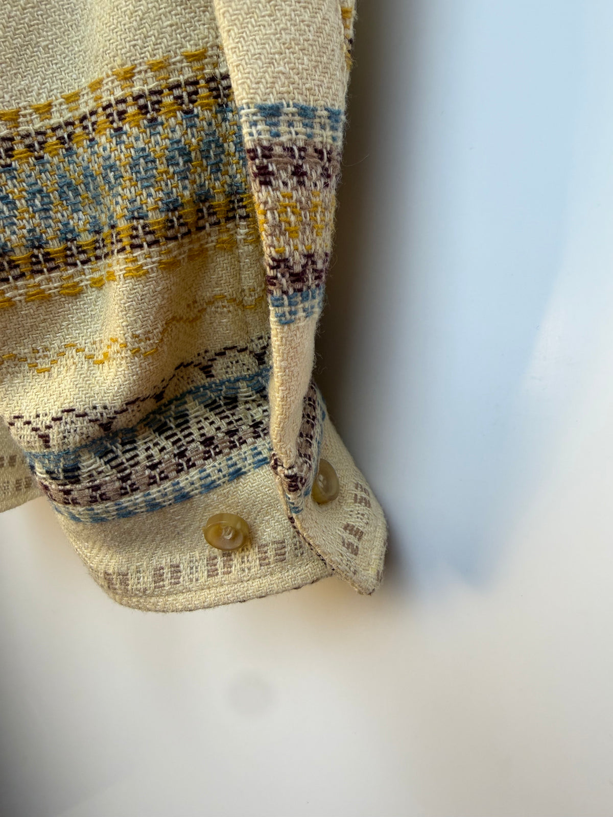 Camicia vintage in misto lana con fantasia geometrica – Old Einhorn Company