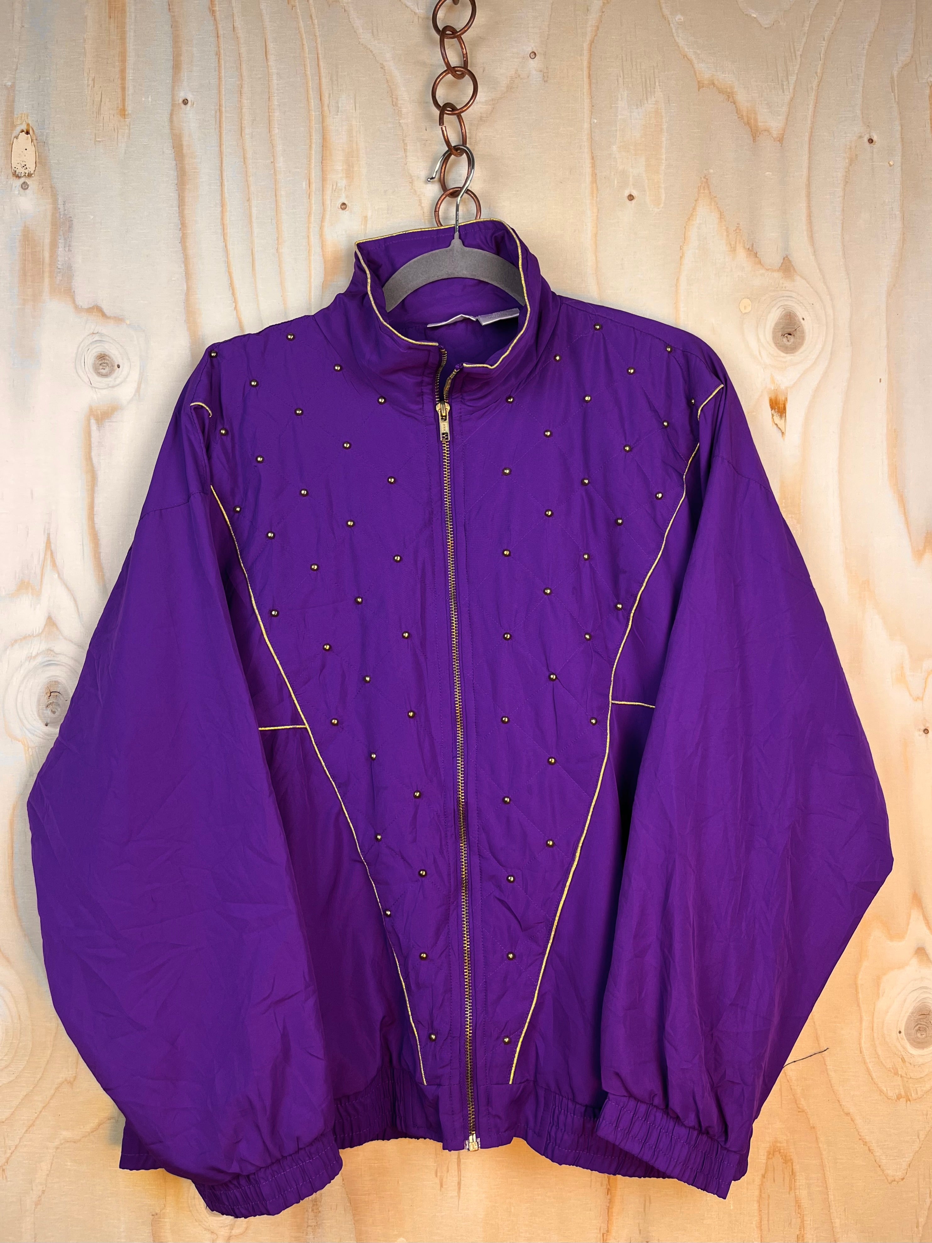 Vintage Purple Studded Jacket 90s