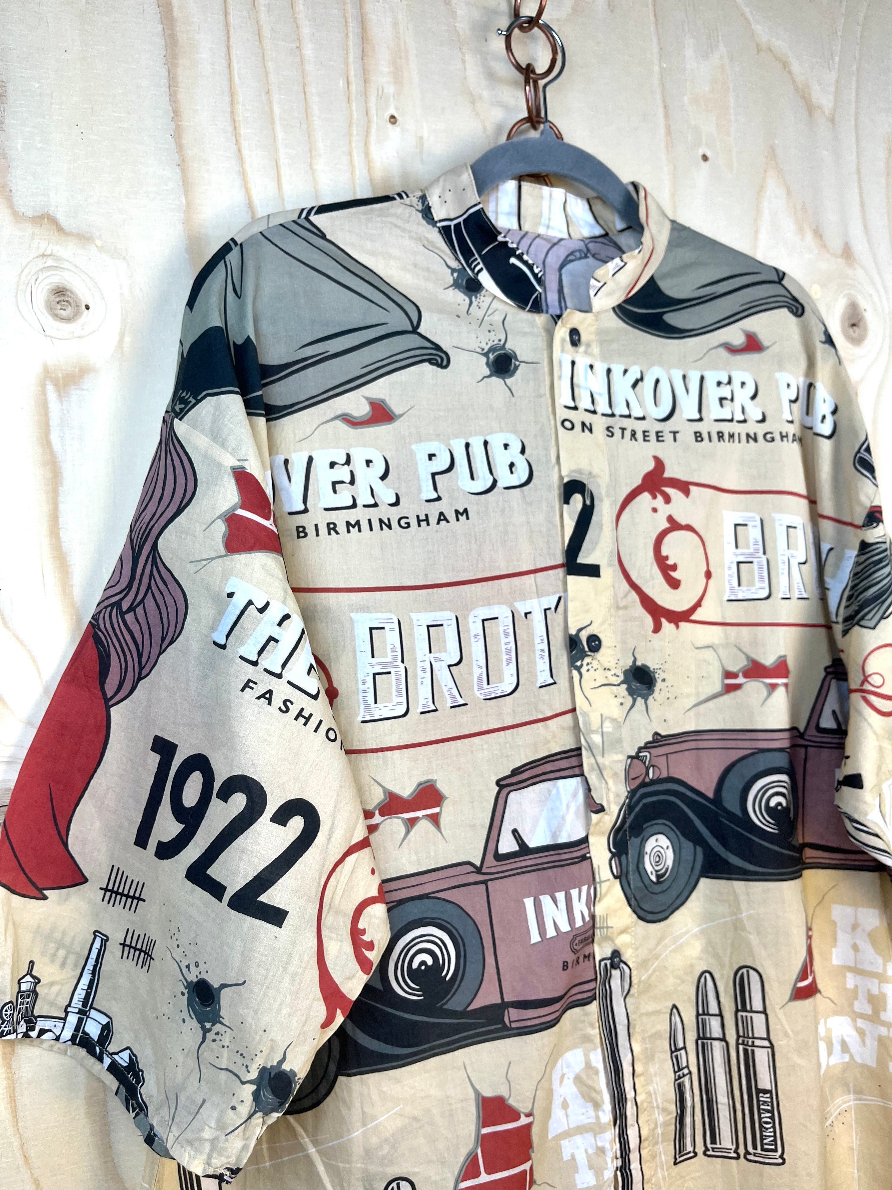 Vintage Graphic Statement Shirt – Made in Italy Cotton Shirt