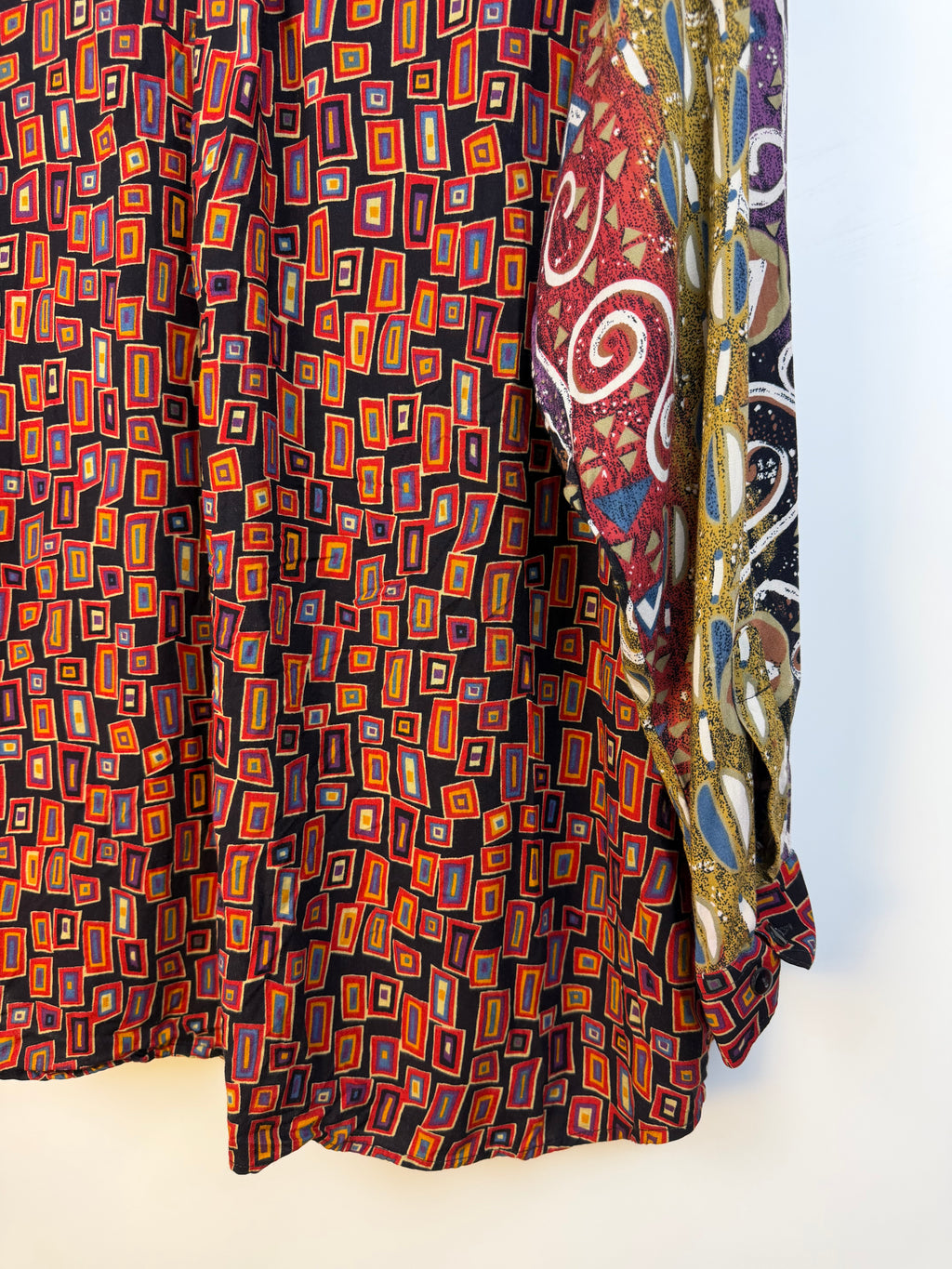 vintage getaway crazy pattern shirt – 90s oversized