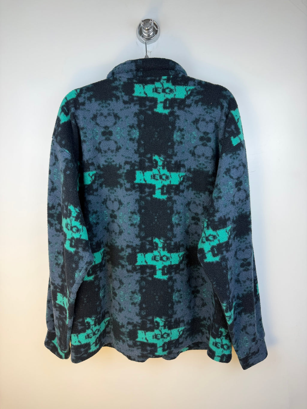Pile vintage Blue Five con fantasia astratta blu e turchese